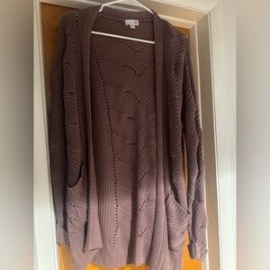 Purple Knit Cardigan